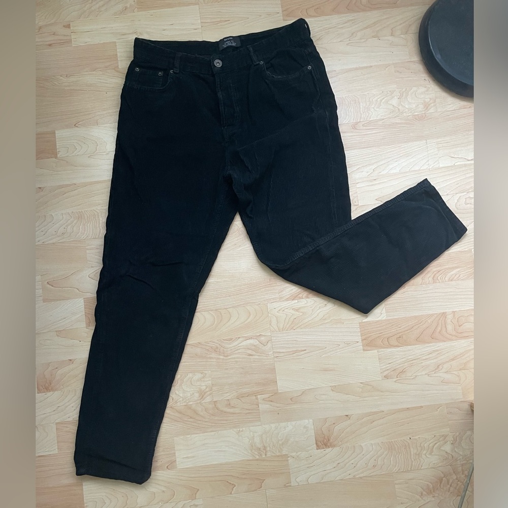 Black corduroy pants oversized